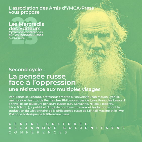 Affiche. Editeurs réunis. La pensée russe face à l|oppression - une résistance aux mille visages, par Françoise Lesourd. 2023-02-01